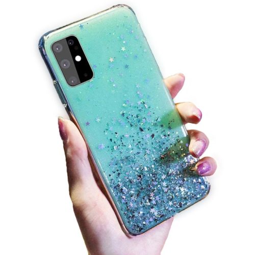 Huawei P Smart 2019 Csillámló Szilikon Tok Glitter Series MTW Style Zöld