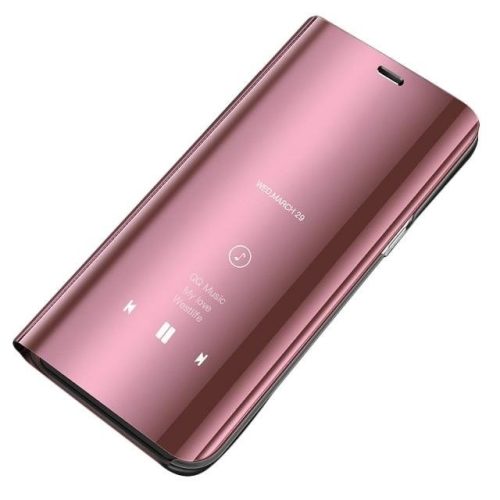 Samsung Galaxy S10e Notesz Tok Clear View Mirror Style Pink