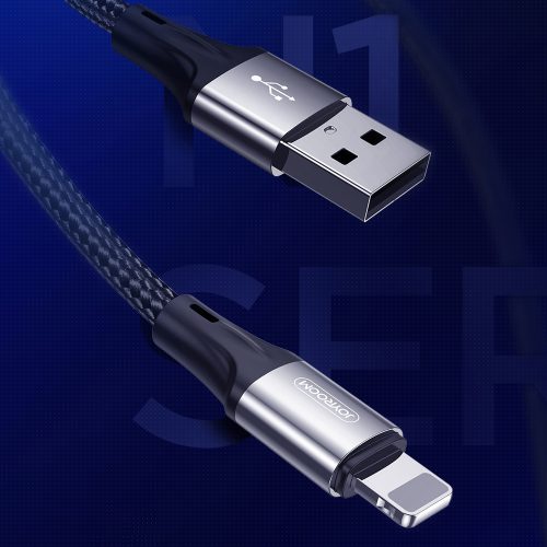Joyroom USB - Lightning Apple iPhone iPad Kábel 3 A 1 m Fekete (S-1030N1)