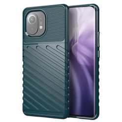   RMPACK Xiaomi Mi 11 Szilikon Tok Twill Ütésálló Thunder Series Kivitel Zöld