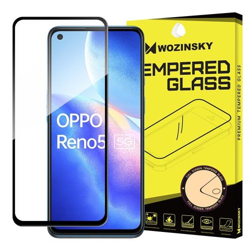RMPACK Oppo Reno 5 5G / Reno 5 4G Képernyővédő Üvegfólia Tempered Glass Kijelzővédő FullSize 3D