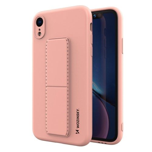 iPhone XR Szilikon Tok Felixlbe Silicone Kitámasztható Wozinsky Series Rózsaszín