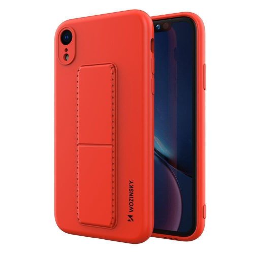 iPhone XR Szilikon Tok Felixlbe Silicone Kitámasztható Wozinsky Series Piros
