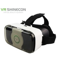   VR Shinecon Szemüveg Virtual Reality Glasses 3.gen. videoszemüveg (3D, filmnézéshez ideális, 4.7-5.5" kijelzőhöz) FEKETE / FEHÉR