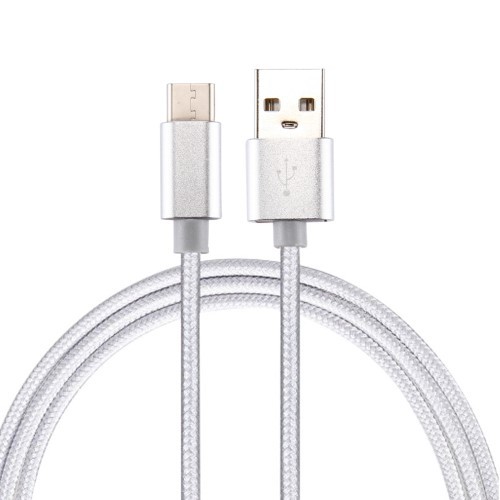 Type-C USB Kábel Woven Series Extra Anyagból ( 1 méteres ) Fehér