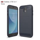 Samsung Galaxy J7 2017 Tok Szilikon Szálcsiszolt Karbon Mintázat Ütésállókivitel Sötétkék