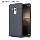 Huawei Mate 10 Pro Tok Szilikon Bőr Mintázattal Sötétkék