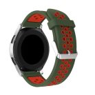 Pótszíj - Szilikon Óraszíj Samsung Galaxy Watch 46mm TwoTone Series KatonZöld/Piros