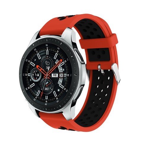 Pótszíj - Szilikon Óraszíj Samsung Galaxy Watch 46mm TwoTone Series Piros/Fekete