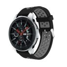 Pótszíj - Szilikon Óraszíj Samsung Galaxy Watch 46mm TwoTone Series Fekete/Szürke