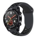 Huawei Watch GT Óraszíj - Szilikon Pótszíj Trendy Sport Style Fekete