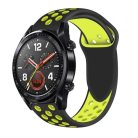 Huawei Watch GT Óraszíj - Szilikon Pótszíj Trendy Sport Style Fekete/Sárga