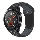 Huawei Watch GT Óraszíj - Szilikon Pótszíj Trendy Sport Style Fekete/Szürke