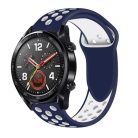 Huawei Watch GT Óraszíj - Szilikon Pótszíj Trendy Sport Style Kék/Fehér