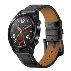 Huawei Watch GT Bőr Pótszíj - Óraszíj Fekete