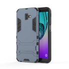 Samsung Galaxy J6+ / J6 Plus 2in1 Tok Ütésálló - Kitámasztható TPU Hybrid Sötétkék