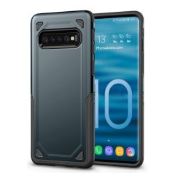   Samsung Galaxy S10 Tok Ütésálló Armor Rugged Series 2in1 Csúszásgátlóval Sötétkék