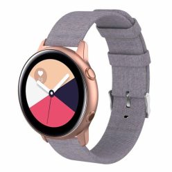   Samsung Galaxy Watch Active Óraszíj - Pótszíj Textil Canvas VilágosSzürke