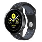 Samsung Galaxy Watch Active Óraszíj - Pótszíj SM-R500 Szilikon Hollow Style Lyukacsos Fekete/Kék