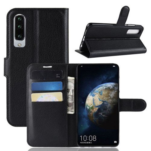 Huawei P30 Notesz Tok Business Series Kitámasztható Bankkártyatartóval Fekete