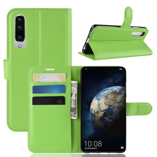 Huawei P30 Notesz Tok Business Series Kitámasztható Bankkártyatartóval Zöld