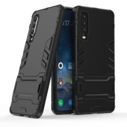   Huawei P30 - 2in1 Tok Ütésálló - Kitámasztható TPU Hybrid Fekete