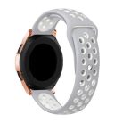 Samsung Galaxy Watch 42mm Pótszíj - Szilikon Óraszíj TwoTone Series Szürke/Fehér