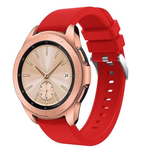 Samsung Galaxy Watch 42mm Szíj Sport Style Series Szilikon Pótszíj Piros