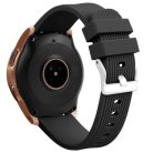 Samsung Galaxy Watch 42mm Óraszíj - Pótszíj Szilikon Stripe Texture Style RMPACK Fekete