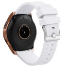 Samsung Galaxy Watch 42mm Óraszíj - Pótszíj Szilikon Stripe Texture Style RMPACK Fehér