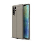 Huawei P30 Pro Szilikon Tok Bőrmintázattal TPU Prémium Szürke