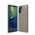 Huawei P30 Pro Szilikon Tok Ütésállókivitel Karbon Mintázattal Szürke