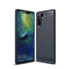 Huawei P30 Pro Szilikon Tok Ütésállókivitel Karbon Mintázattal Sötétkék