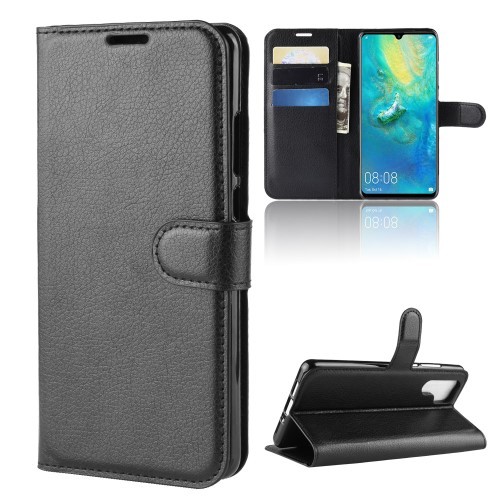 Huawei P30 Pro Notesz Tok Business Series Kitámasztható Bankkártyatartóval Fekete