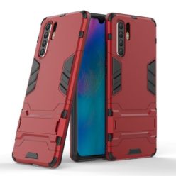   Huawei P30 Pro Tok Ütésálló - Kitámasztható TPU Hybrid Piros