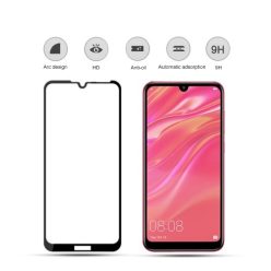   Huawei Y7 (2019) Képernyővédő Üveg - Tempered Glass Full Size 3D MOCOLO Fekete