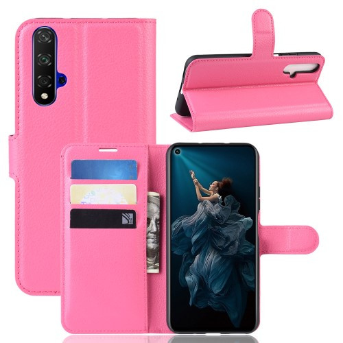 Huawei Honor 20 Notesz Tok Business Series Kitámasztható Bankkártyatartóval Pink