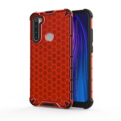   RMPACK Xiaomi Redmi Note 8 Shock-Proof Szilikon Tok Ütésálló Kivitel Honeycomb Style Piros