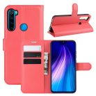 RMPACK Xiaomi Redmi Note 8 Notesz Tok Business Series Kitámasztható Bankkártyatartóval Piros