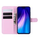 RMPACK Xiaomi Redmi Note 8 Notesz Tok Business Series Kitámasztható Bankkártyatartóval Rózsaszín