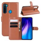 RMPACK Xiaomi Redmi Note 8 Notesz Tok Business Series Kitámasztható Bankkártyatartóval Barna