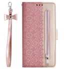 RMPACK Xiaomi Redmi Note 8 Bankkártyatartóval Notesz Csipke - Lace Flower Minta Rózsaszín