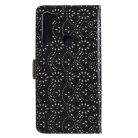 RMPACK Xiaomi Redmi Note 8 Bankkártyatartóval Notesz Csipke - Lace Flower Minta Fekete