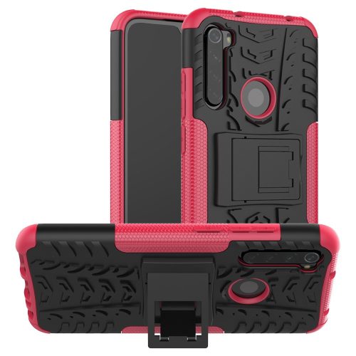 RMPACK Xiaomi Redmi Note 8 Ütésálló Tok Kitámasztható 2in1 Hybrid Pink