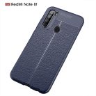 RMPACK Xiaomi Redmi Note 8T Szilikon Tok Bőrmintázattal TPU Prémium Sötétkék