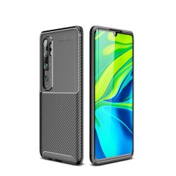   RMPACK Xiaomi Mi Note 10 / Mi Note 10 Pro Tok Szilikon TPU Carbon Fiber - Karbon Minta Fekete