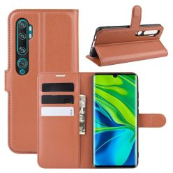   RMPACK Xiaomi Mi Note 10 / Mi Note 10 Pro Notesz Tok Business Series Kitámasztható Bankkártyatartóval Barna