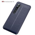 RMPACK Xiaomi Mi Note 10 / Mi Note 10 Pro Szilikon Tok Bőrmintázattal TPU Prémium Sötétkék