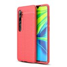 RMPACK Xiaomi Mi Note 10 / Mi Note 10 Pro Szilikon Tok Bőrmintázattal TPU Prémium Piros