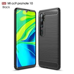   RMPACK Xiaomi Mi Note 10 / Mi Note 10 Pro Szilikon Tok Ütésállókivitel Karbon Mintázattal Fekete